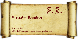 Pintér Ramóna névjegykártya