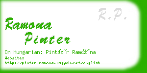 ramona pinter business card
